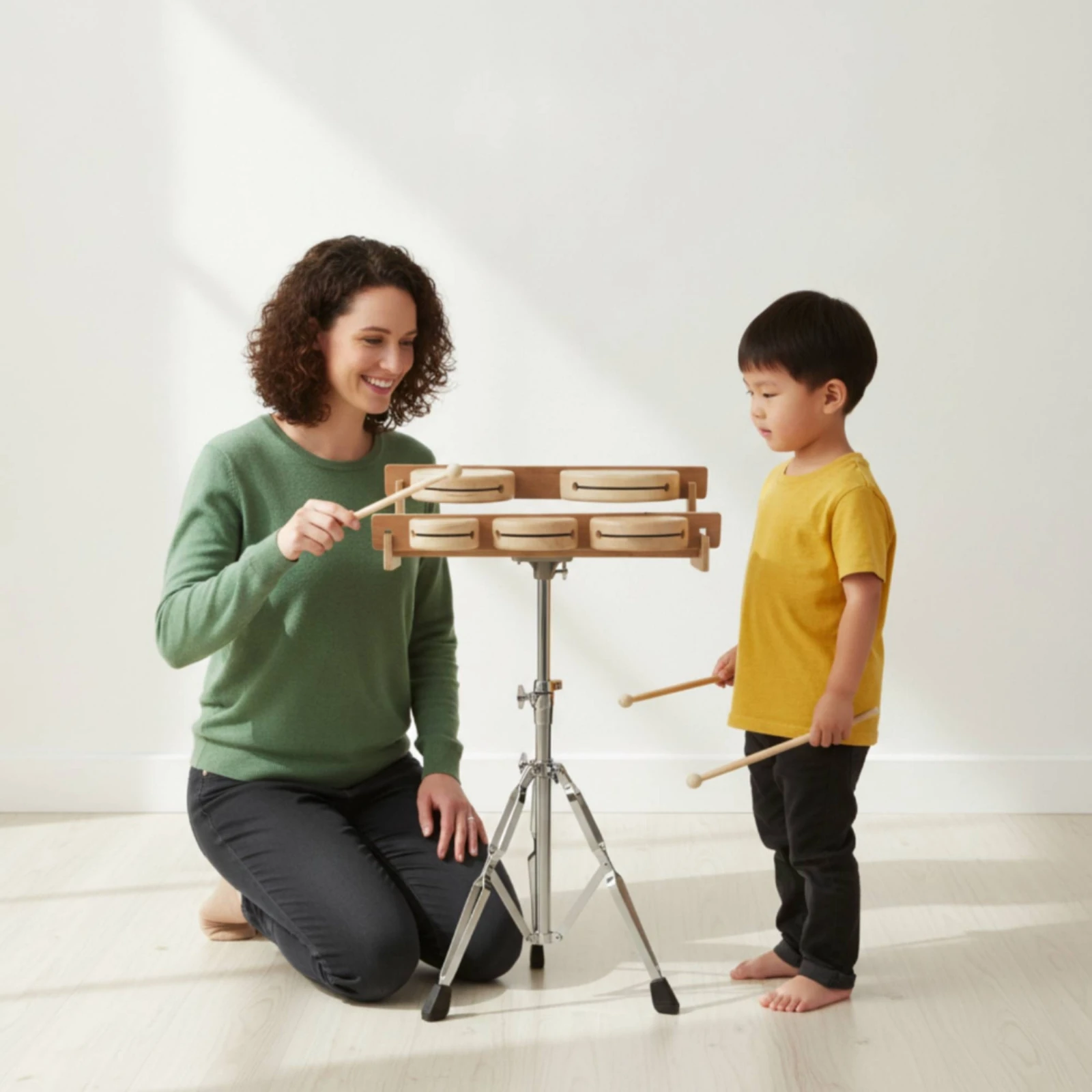 Musical Instrument Long - Drewniane bloki z podstawką, gotowe do