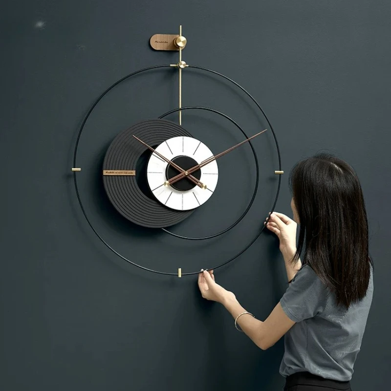 Elegant Humidity Large Wall Clock Date Living Room Silent Cozy Decoration Wall Clock Alarm Luxury Horloge Murale Home Decor