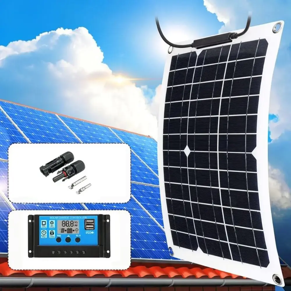 Flexible 15W Solar Power Panel 18V Module For Geekxinneng RV Camping Battery Charger With Efficient Power Controller