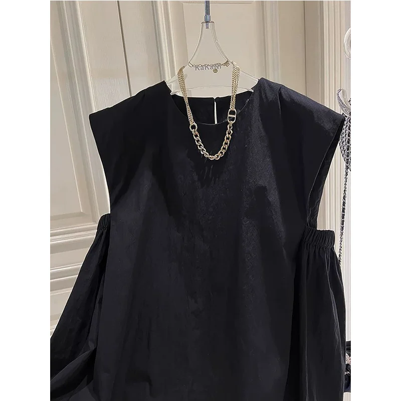 الإناث عادية الكورية بلون س الرقبة أكمام بلوزة الصيف مزاجه مطوي قمصان ملابس حريمي فضفاض البلوز تي شيرت