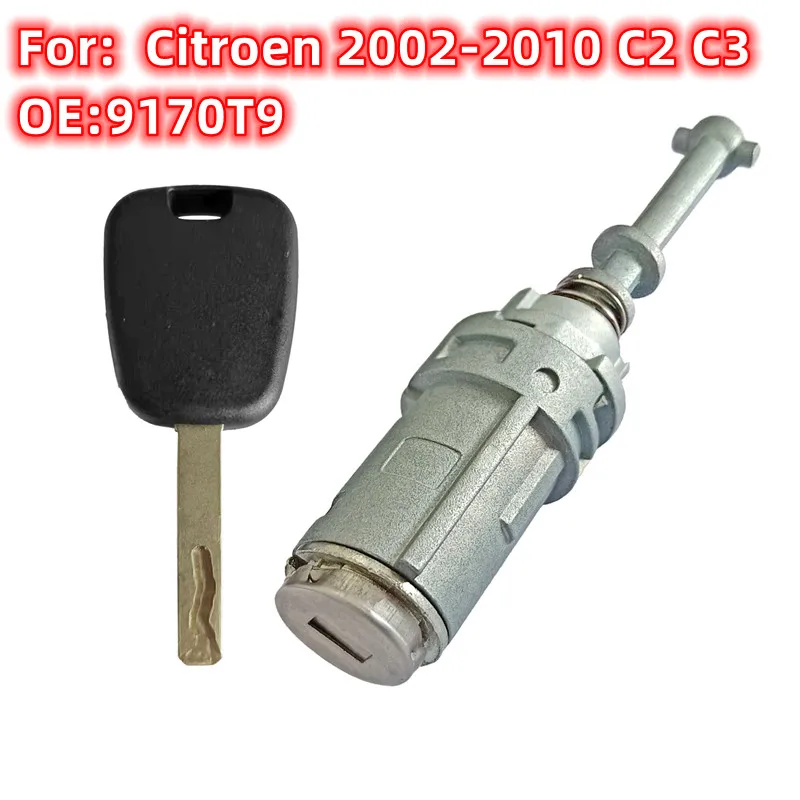 XIEAILI OE: 9170T9 9170W9 OEM Left Door lock Cylinder Auto Door Lock Cylinder For Citroen 2002-2010 C2 C3 C-Triomphe    K830