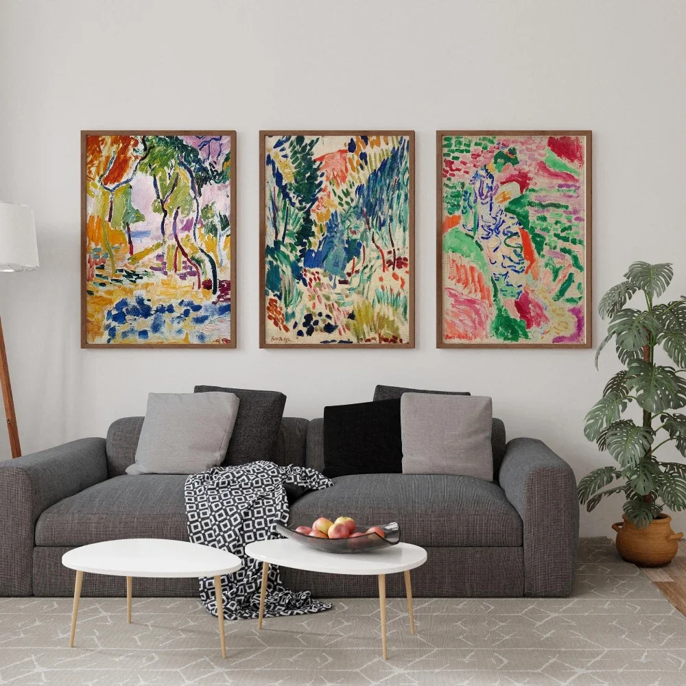 Matisse Wall Art Set of 3 Henri Matisse Home Decoration Canvas Poster Prints Home Bedroom Living Room Decoration Gift Poster