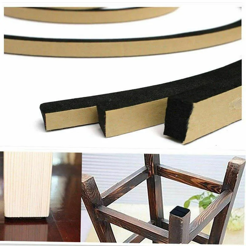 Self Rubber Adhesive Sponge Seal Strip Thick 1-10mm Width 5-50mm Length 2-10m Adhesive EVA Black Foam Anti-collision Seal Gasket