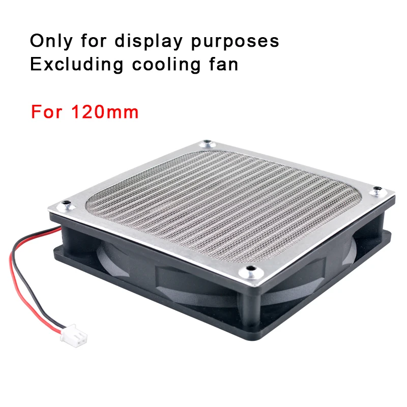 Anti rust aluminum dust mesh cover for axial flow fan cooling fan 60mm 80mm 92mm 120mm - silver