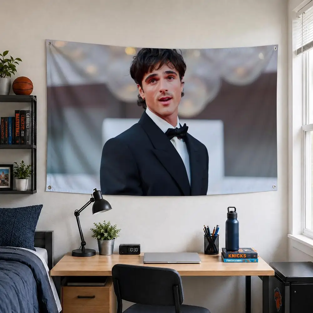 Actor Jacob Elordi Flags Home Yard & Garden Decor Banner - Indoor Outdoor Wall Hanging Flag