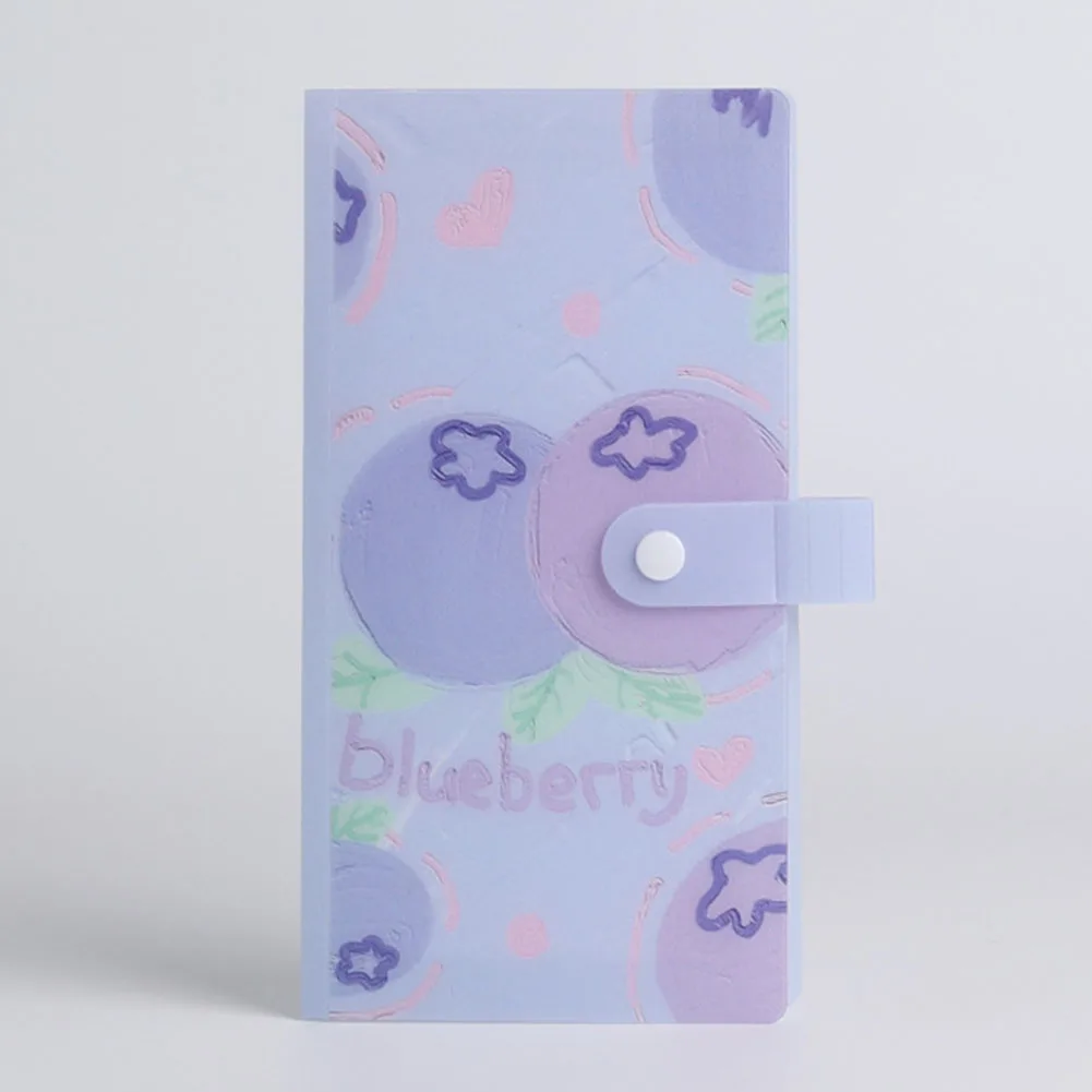 Christmas Present 9*5.9cm Photo Card Holder Three-inch Album Button Design Sturdy PP Material Aging Protection