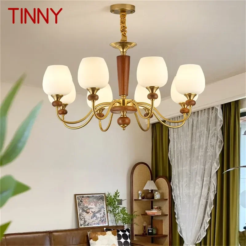 

TINNY Contemporary Pendent Lamp American Retro LED Living Room Restaurant Bedroom Study Villa Hotel Model Houses Chandelier