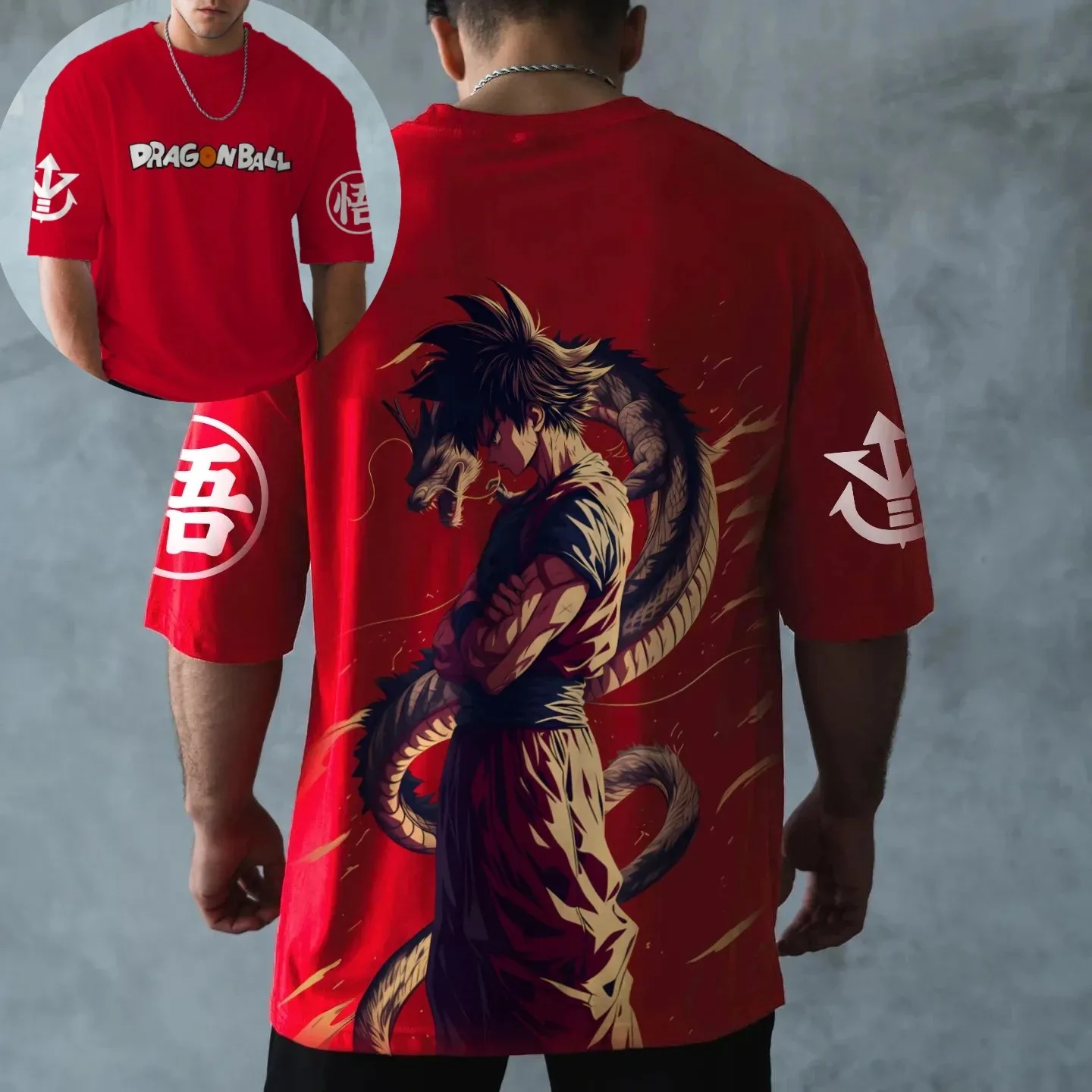 

Rare 2026 Summer Dragon Ball Retro High Quality Cotton Men's Oversized T-shirt Goku Unisex Children's Casual Short Sleeves