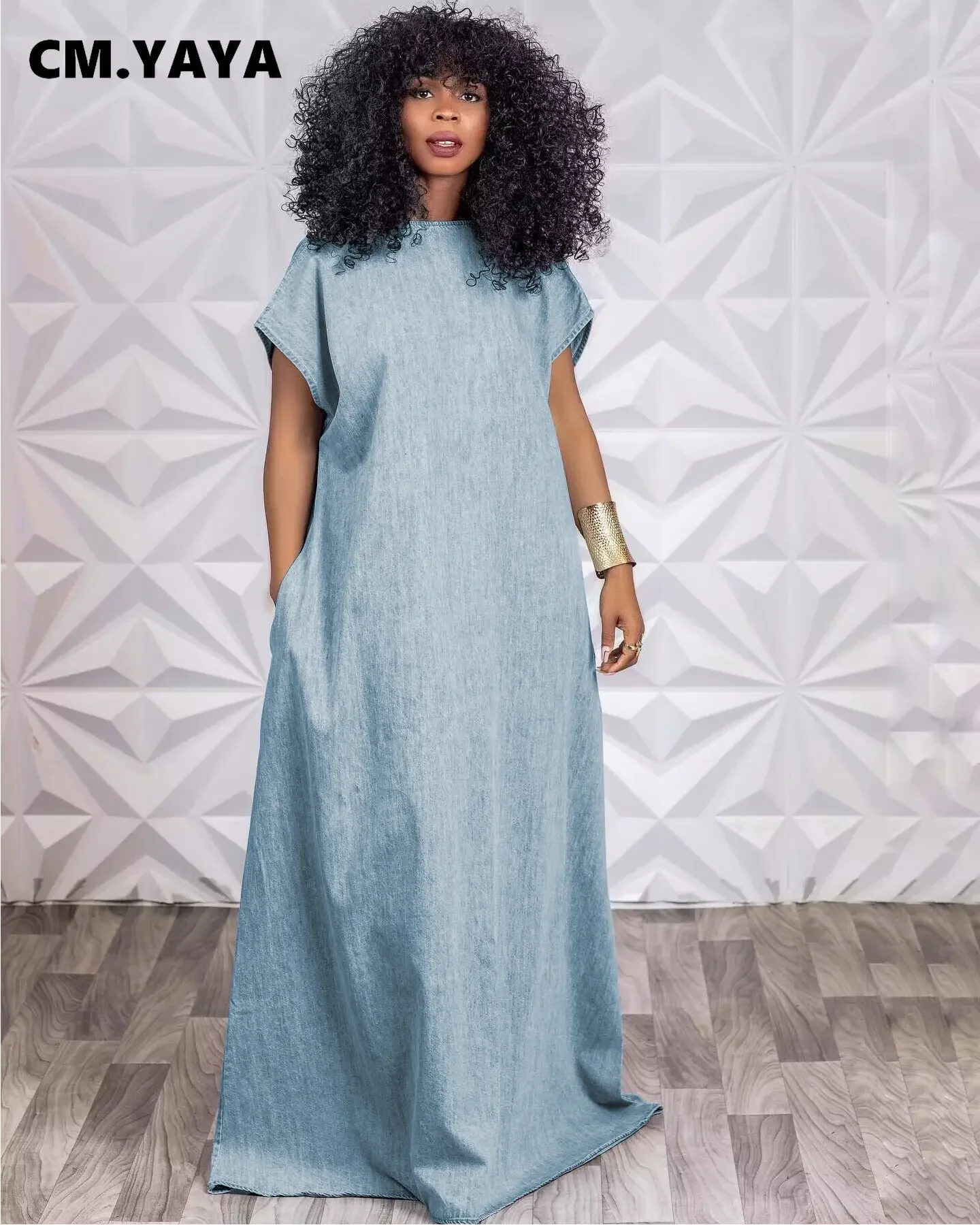 vintage denim maxi dress Concept Seam Detail Denim Dress – From Head To Hose main image 0