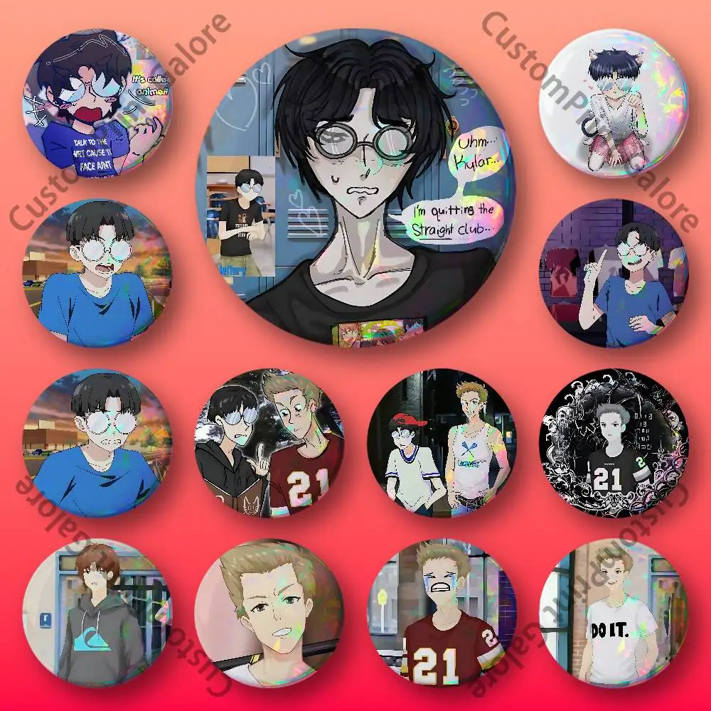 

C-Class of 09 Kylar Jeffery Customizable Badge Tinplate Brooch Laser Film Lapel Pin for Decoration Party Small Gifts