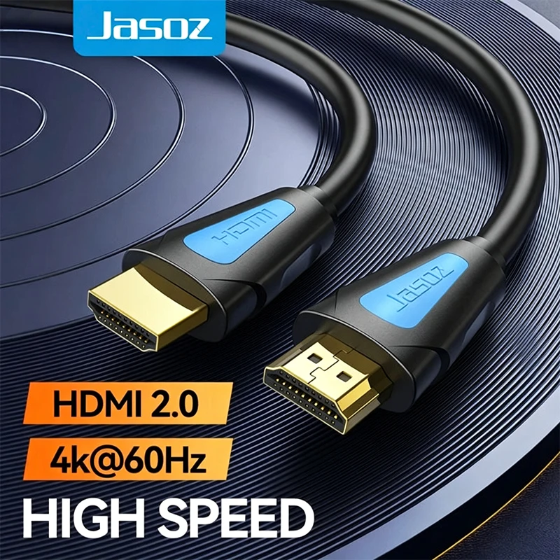 Jasoz 4K HDMI-Compatible Cable 4K@60Hz HDMI 2.0 Cable High Speed HDMI Adapter 3D For HDTV PC TV Box PS5 PS4 Xbox