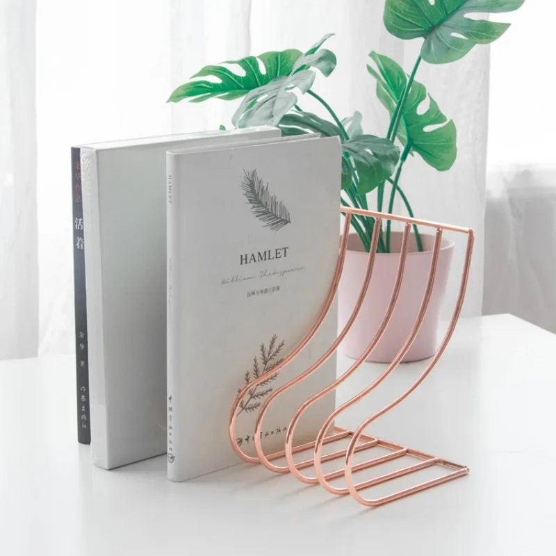 Nordic Office S Type Bookstand Desktop Creativity Ins Style Bookshelf Book Storage In Student Dormitory