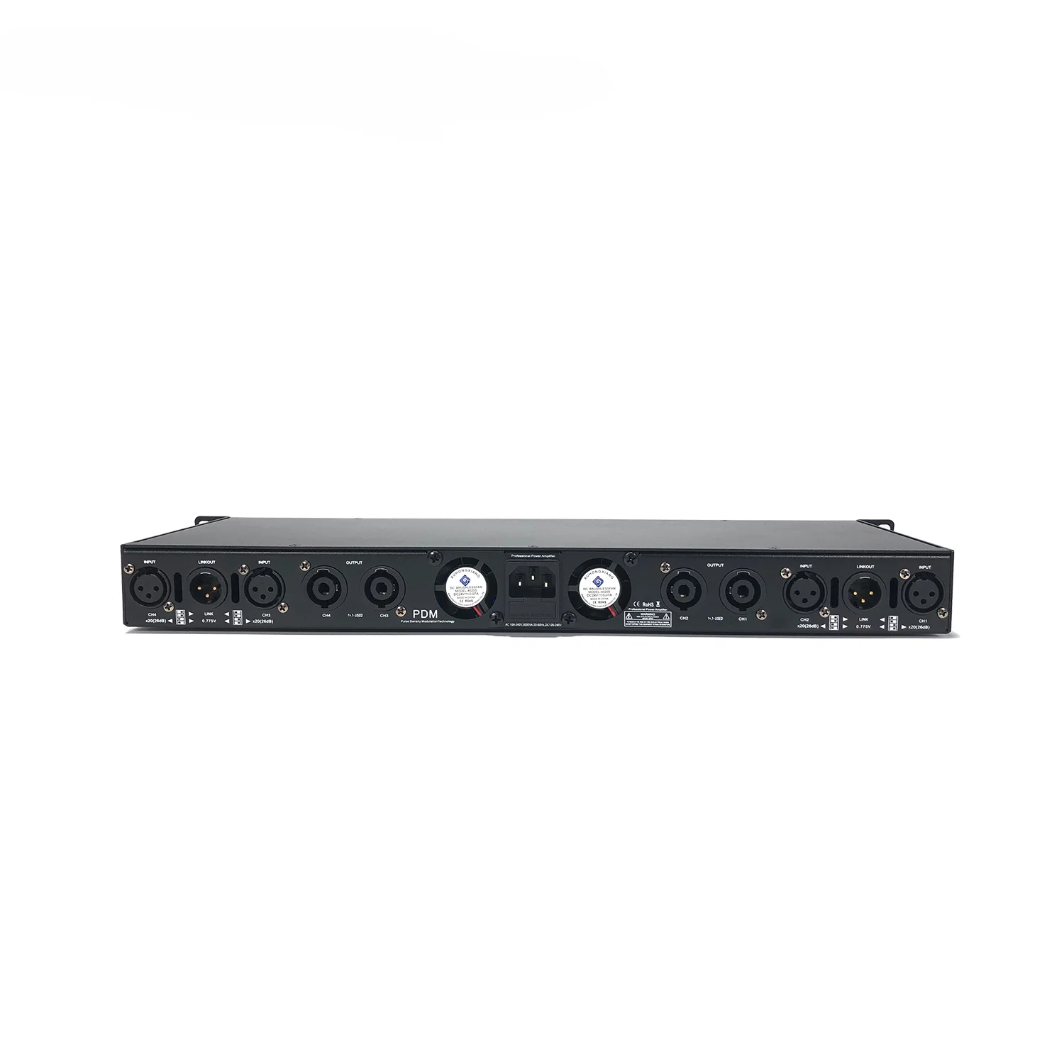 K4 1U 2 ohm 2000W*4 channel power amplifier professional class D digital power amplifier for stage dj