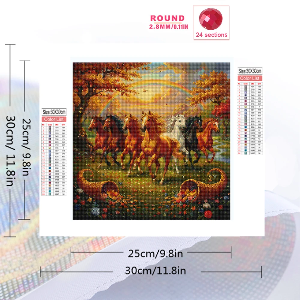 Evershine ダイヤモンドアート絵画動物馬クロスステッ - Embroidery Cross Stitch Patterns のレビューと価格