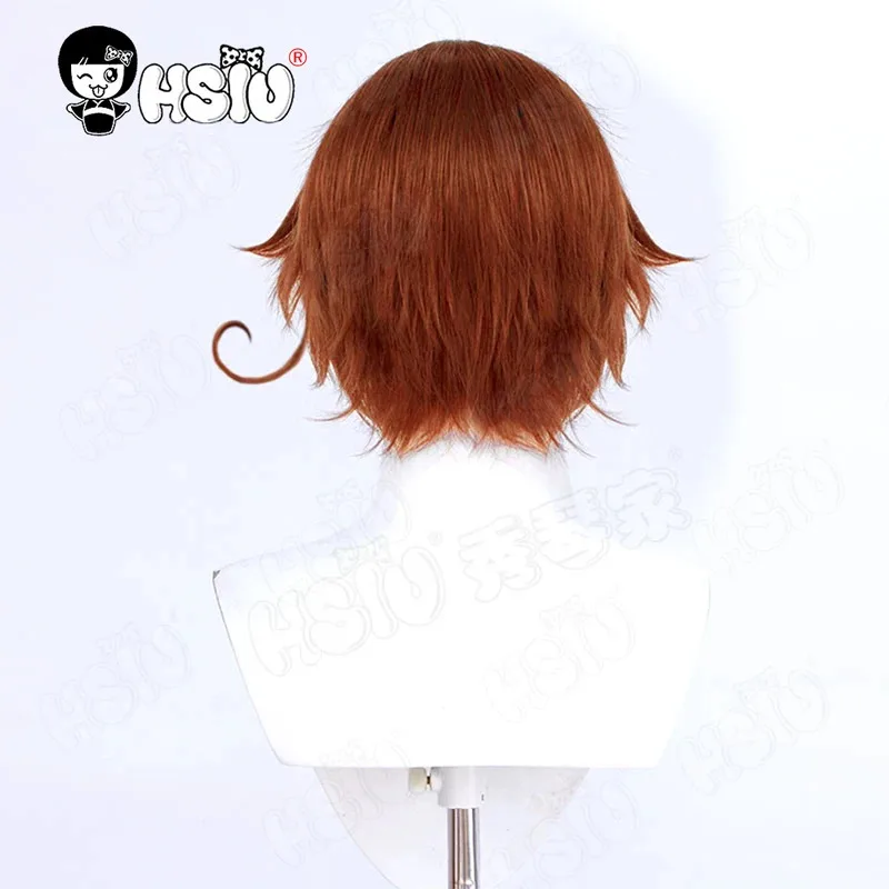 محور القوى Hetalia إيطاليا شعر مستعار تأثيري HSIU محمر البني الشعر القصير مقاومة للحرارة شعر مستعار اصطناعي أنيمي محور القوى شعر مستعار تأثيري