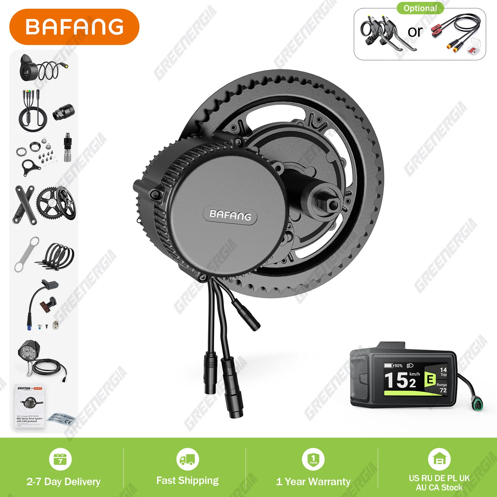 

48V 750W Bafang Electric Bicycle Conversion Kits BBS02B 1000W 52V 48V 68mm/100mm/120mm Mid Drive Motor Bike All Terrains