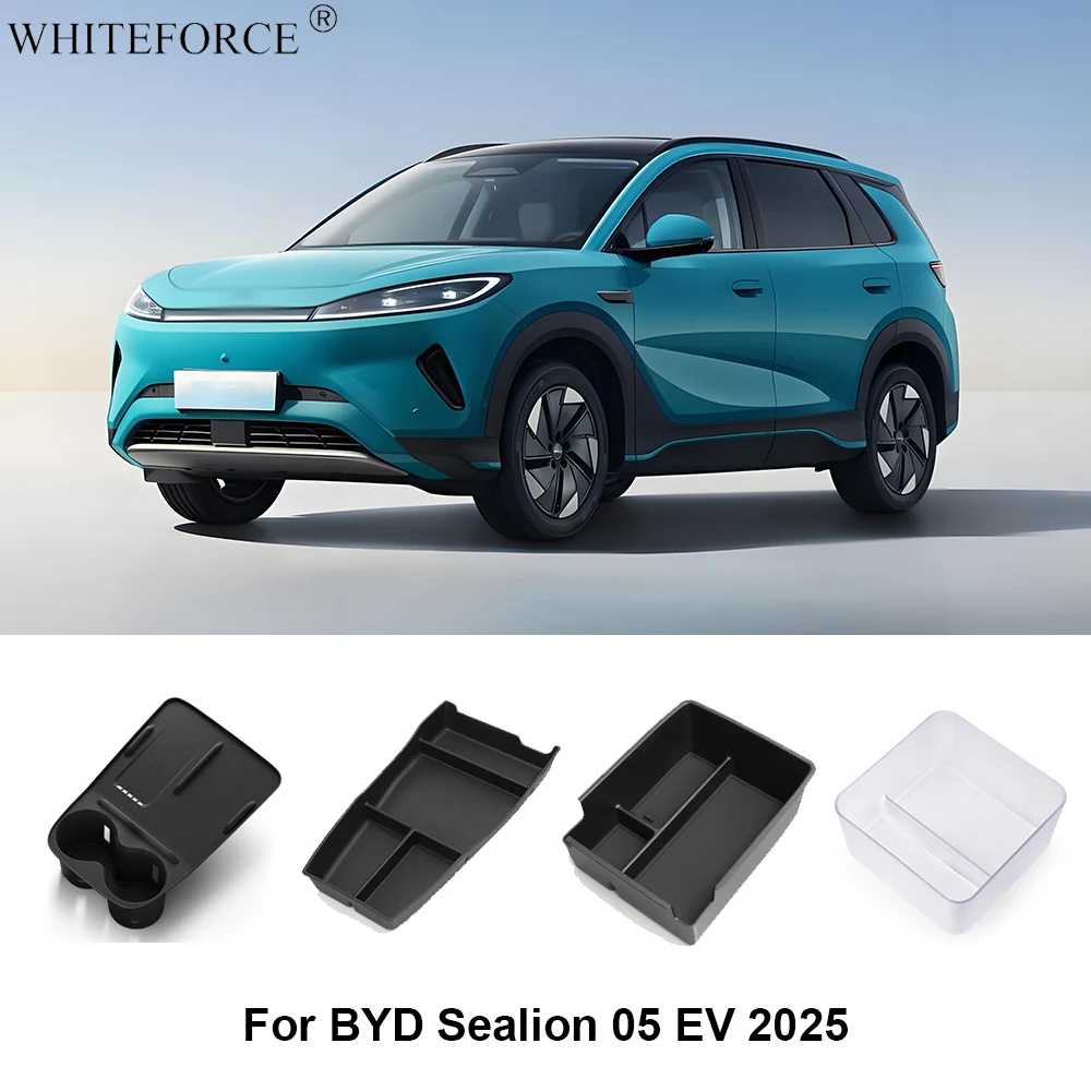 

For BYD Sealion 05 EV 2025 Center Console Armrest Storage Organizer Tidying Anti-slip Tray Cup Holder Storage Box Accessories