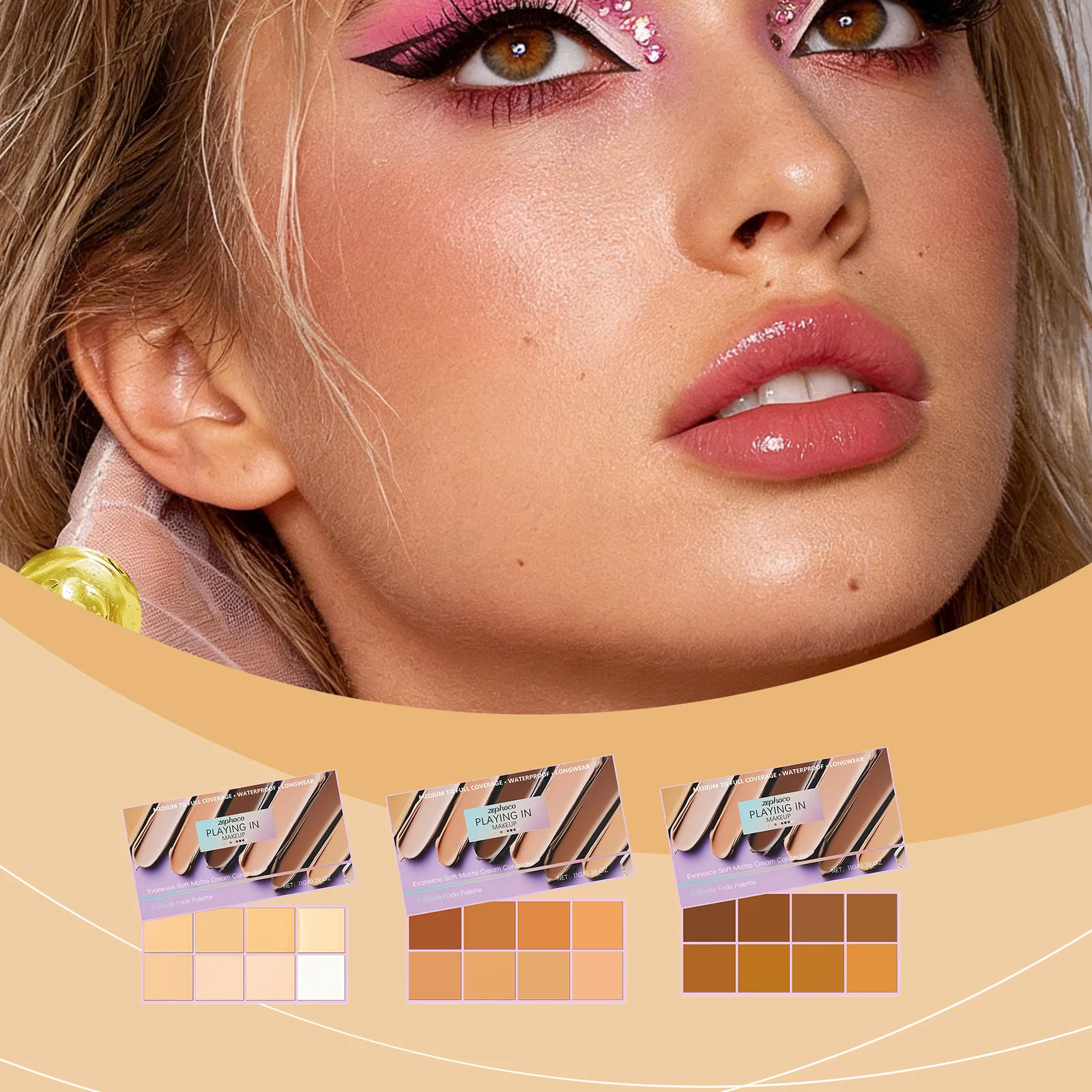 Long-lasting Waterproof Soft Matte Gradient Concealer Naturally Lightweight and Smooth Transparent Makeup Gradient Concealer