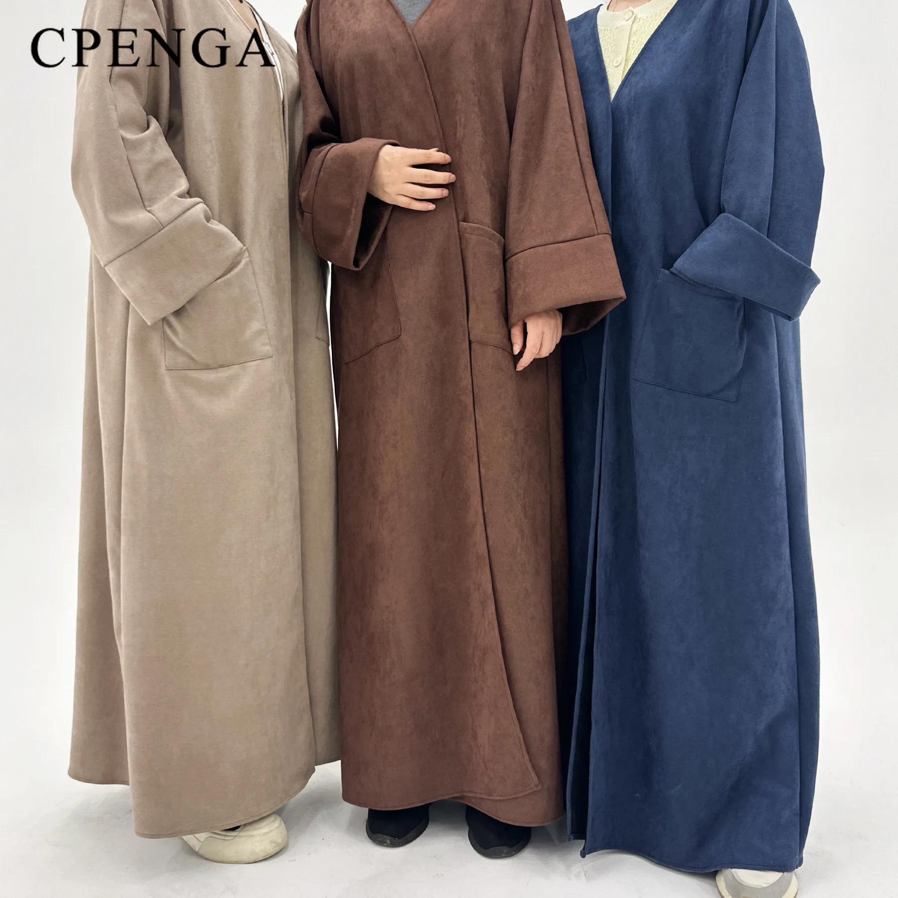 

Элегантный мусульманский скромный кардиган из Саудовской Аравии для женщин, Рамадан, Дубай, кимоно, платье Абая, роскошное 2024, исламский теплый турецкий халат