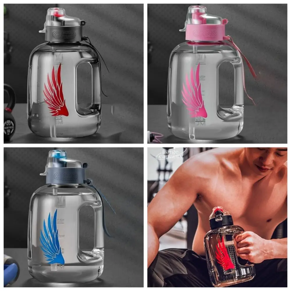 1.7L 2.7L 4L 5L Straw Water Bottle Tea Separation Large Capacity Sports Kettle BPA FREE Food Grade Fitness Bucket Football