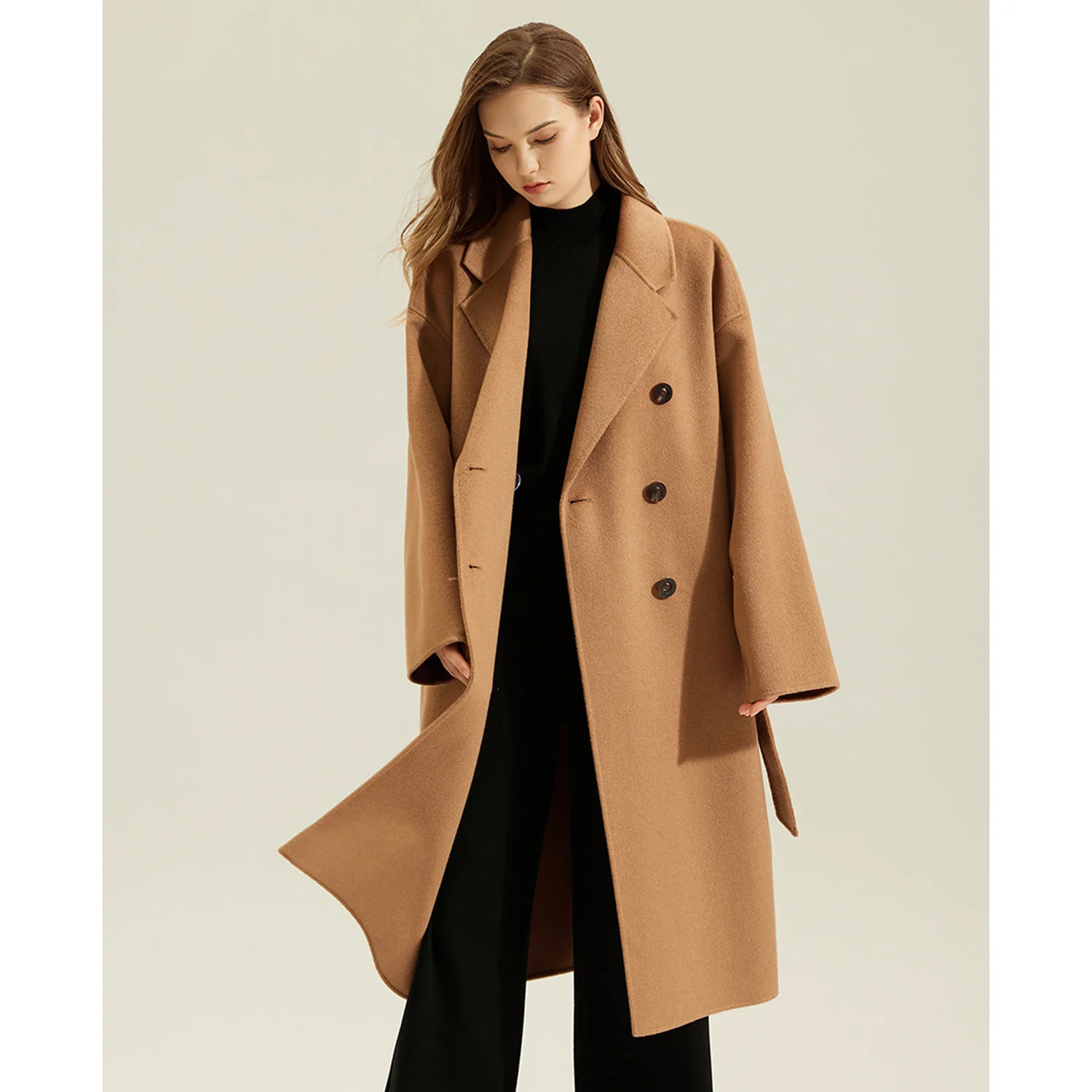 

Allingentle Women's Casual Black Work Office Jacket Comfortable Long Blazer Fashion Dalily Jacket Customized