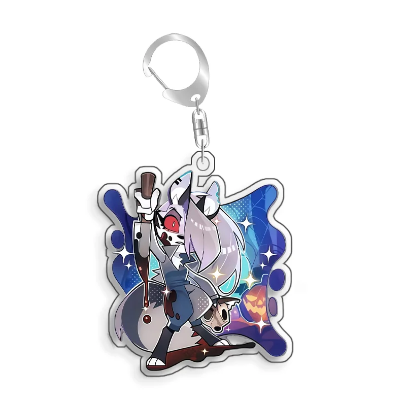 Hazbin Hotel Blitzo Fizzarolli Angel Dust Homemade Acrylic Cartoon Keychain Pendant Bag Charms Game Anime Collection Toy Gift