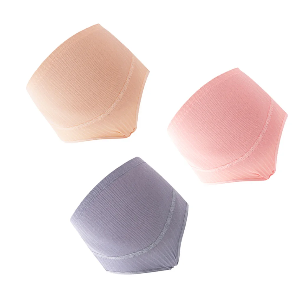 3 قطع سراويل داخلية نسائية عالية الخصر من القطن ملابس داخلية للأمهات ناعمة ومريحة وداعمة لنمو البطن الحوامل #4