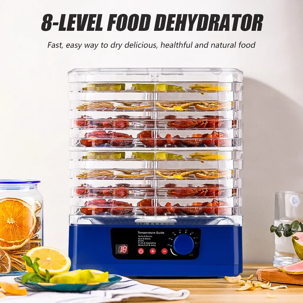 8 tray household food dehydrator for dried meat, fruits and vegetables - for household dryer dehydration
