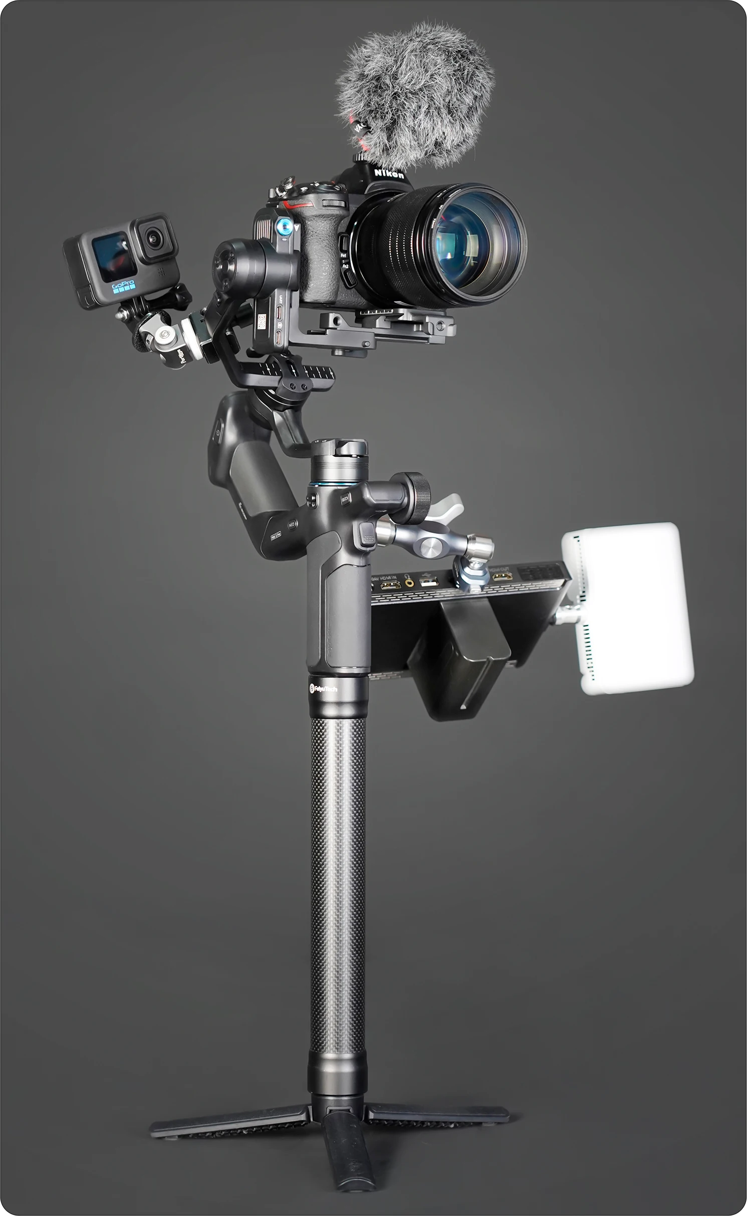 FeiyuTech SCORP Mini 3 Kit Gimbal-Stabilisator mit integrierter 4,0-intelligenter KI-Tracking für spiegellose Action-Kamera und Smartphone – Detail 15