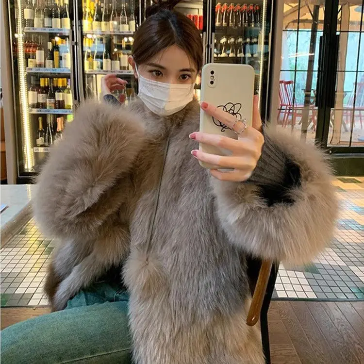 

2023 Autumn Winter Furry Faux Fur Coat Women Fluffy Warm Long Sleeve Casual Female Outerwear Coat Jacket Hairy Overcoat Q56