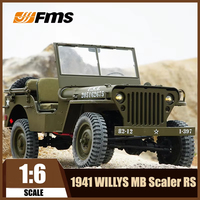 FMS RC Cars Willis ROCHOBBY 1:6 Full Simulation Scale 1941 MB Climbers RC Electric Off Road Vehicle Model Great Christmas Gift