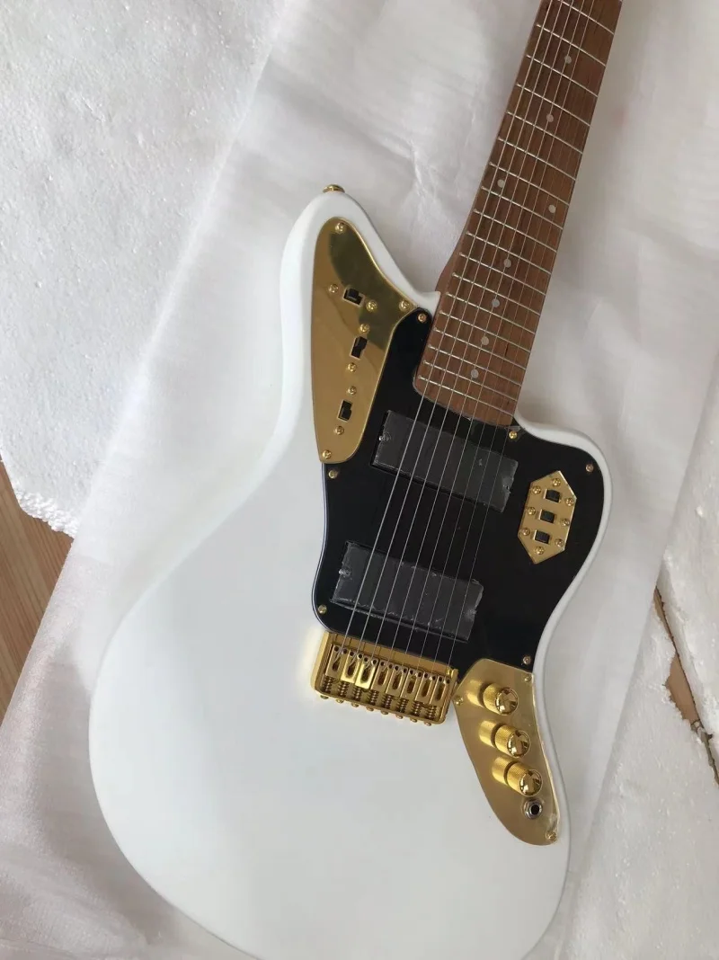 Custom high quality 8-string electric guitar，Matte finish，Gold hardware，Black pickpocket，Solid wood quality，free delivery