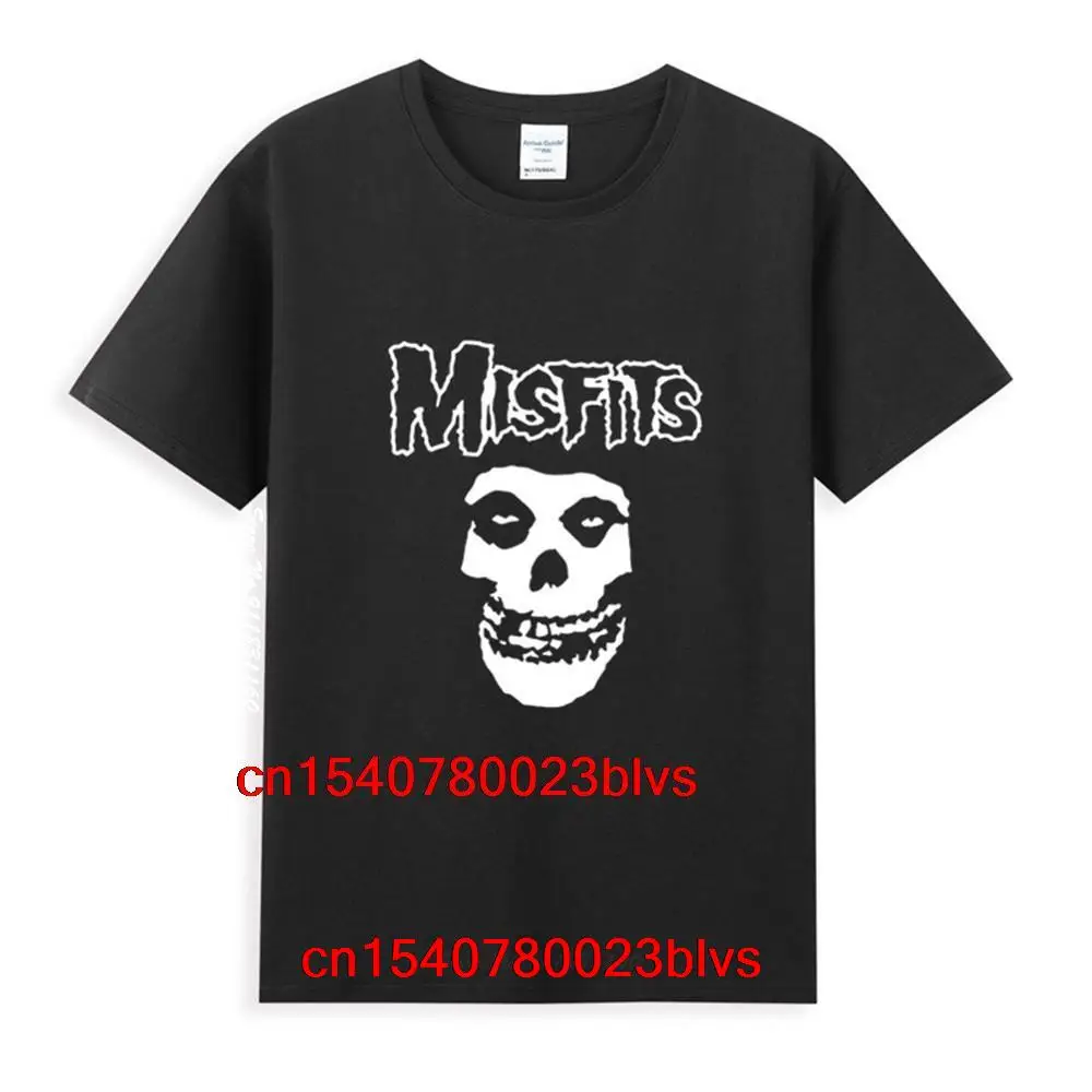 

Skull Misfits Graphic Logo Classic Black T-Shirt Newest Summer Men's Short Sleeve Popular Tees Shirt Tops Novel Unisex