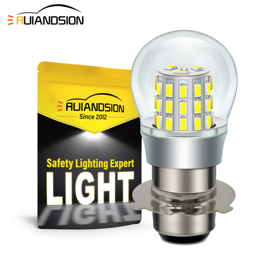 P15D-25-3 Super Bright 10-30V 1000LM Headlight Bulbs Hi Lo Beam LED Motorcycle Headlight Car Vintage Scooter Motobike Head Lamp