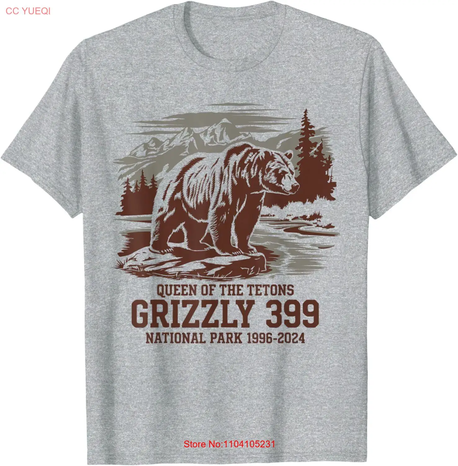 Grizzly 399 National Park Preserve, Queen of the Tetons T-Shirt Hoodie