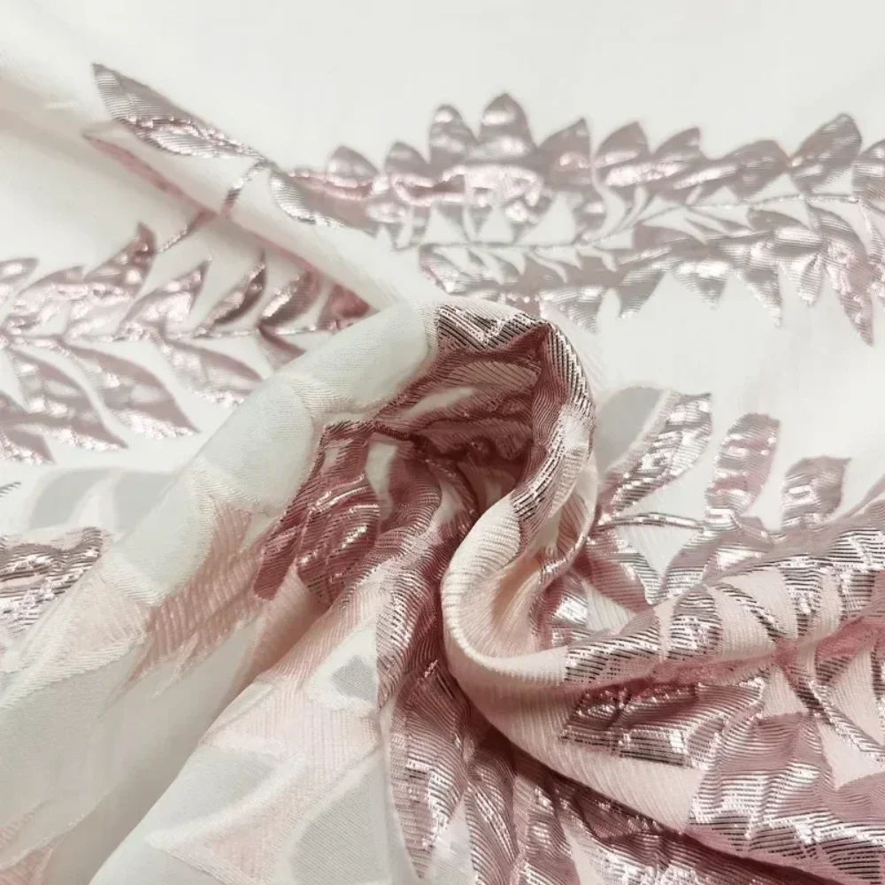 

Золотая линия, жаккардовая ткань из органзы, весна-лето, тонкое платье, официальная одежда, женская модная дизайнерская ткань для шитья по метрам