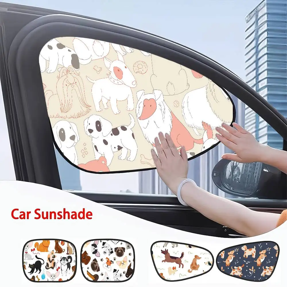 

Cartoon Dog Car Side Window Sunshade - Sun Block Film, UV Protection, Curtain, Sun Visor Cover