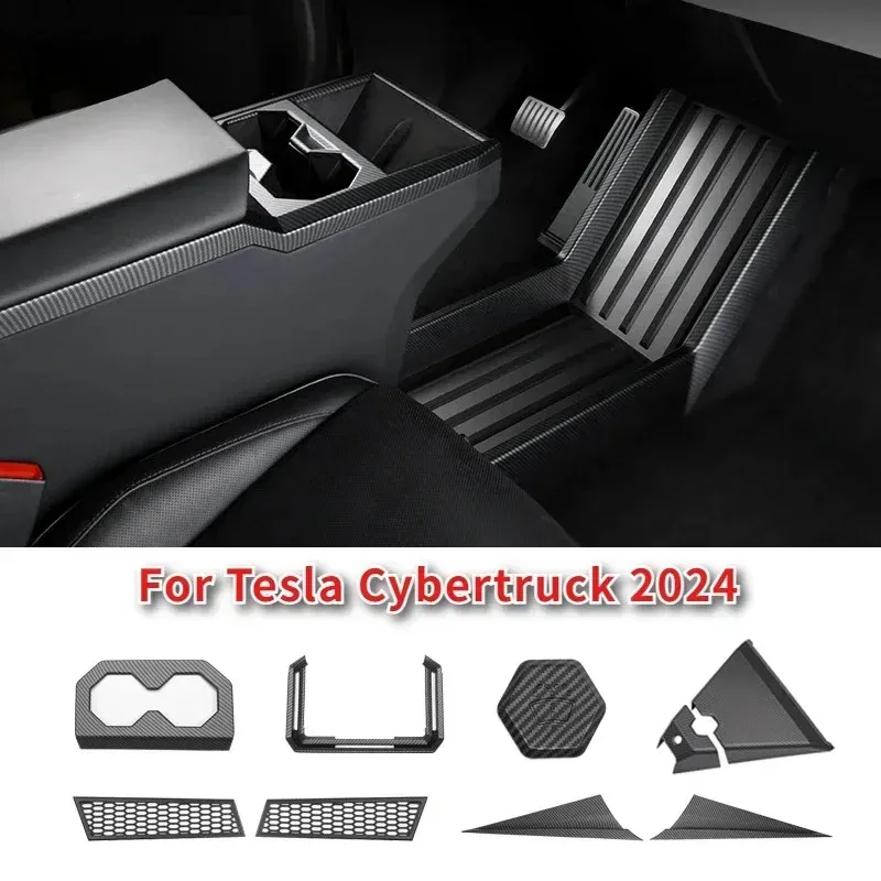 Para Tesla Cybertruck 2025, Adhesivo Protector para la Consola Central, Tiras Decorativas ABS, Accesorios de Decoración para Todo el Vehículo, para Cyber Pickup