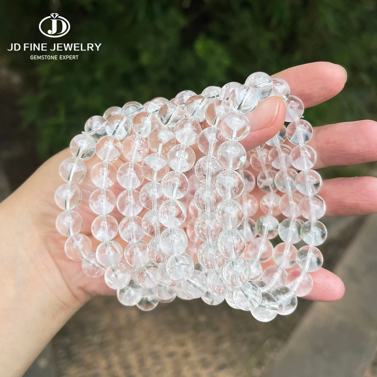 Natural Clear Quartz Pyramid Bead Bracelet Natural Stone Beaded Bracelet Fashion Gift for Women Men Handmade Accessories