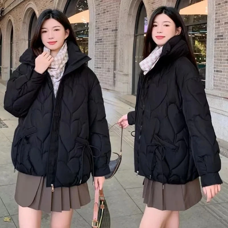 025 New Down Cotton Jacket For Women's Winter Short Popular Korean Edition Thickened Western Style Cotton Jacket Small Cotton