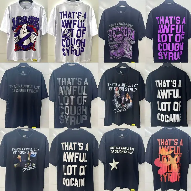 

Футболки с сиропом That's A Awful Lot of Cough, повседневная уличная одежда, хлопковые дышащие мужские и женские топы с короткими рукавами и принтом граффити Y2K