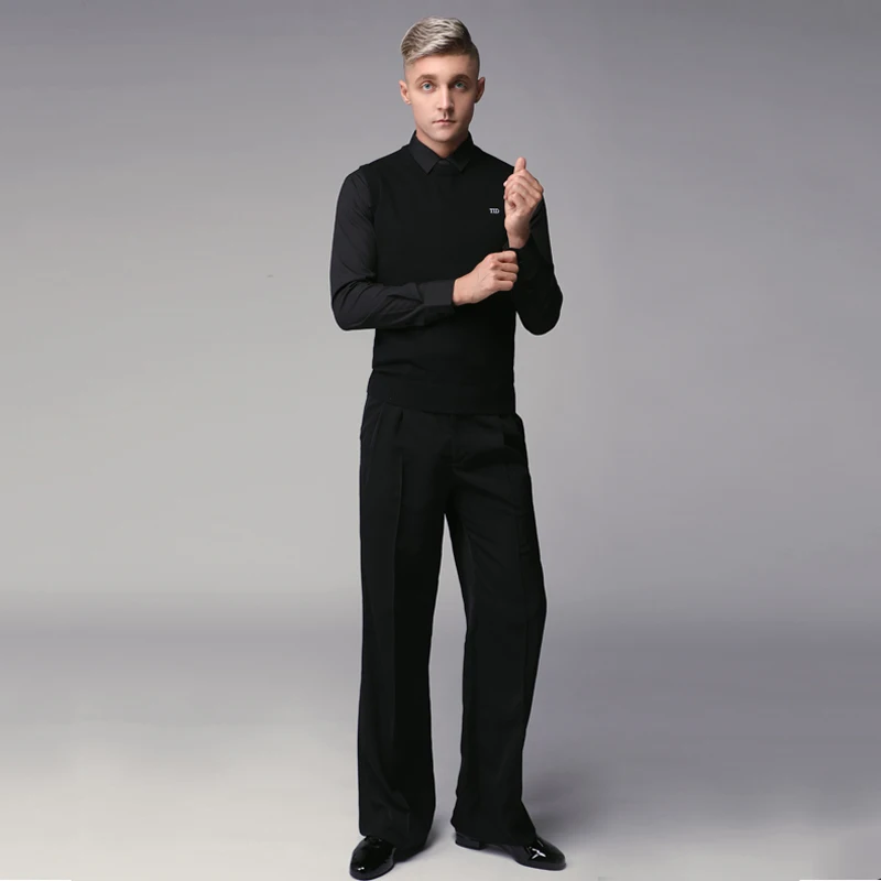 New Men Modern Dancing Pants Male National Standard Latin Dance Trousers Adults Samba Ballroom Dance Practice Wear SL9594