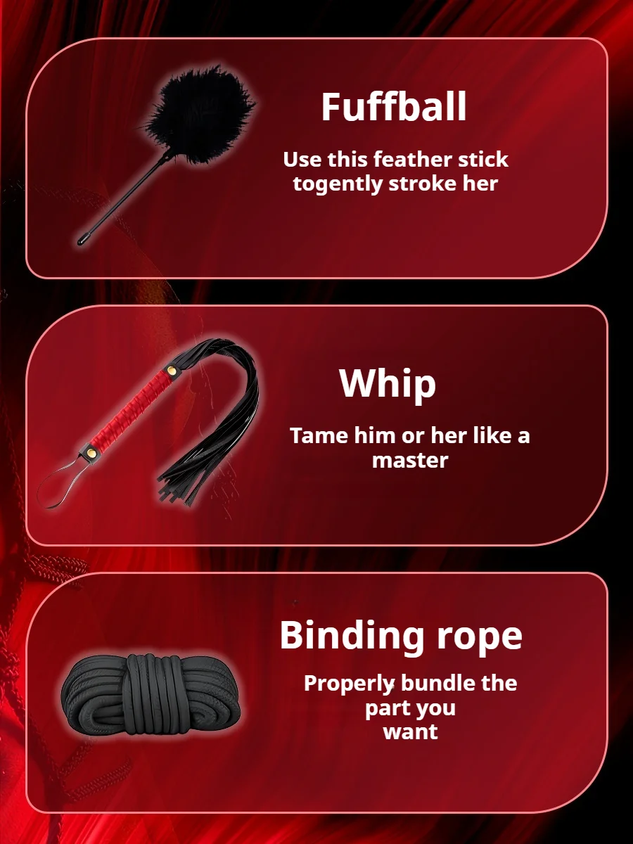 BDSM G Spot Dildo Vibrator Anal Plug Bondage Set Sex Toys For Women Whip Handcuffs For Sex Bdsm Exotic Adult Games view 6