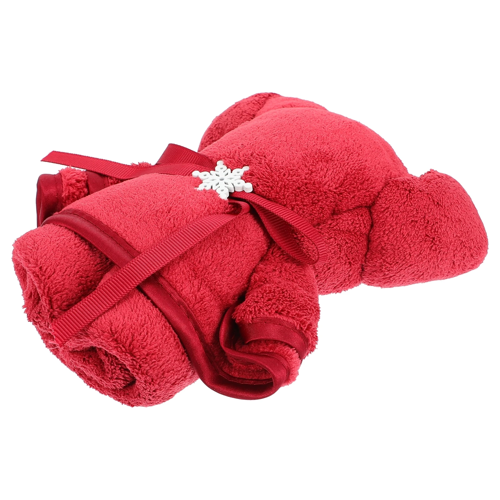 

1pc Lovely Bear Design Coral Fleece Christmas Decorative Washcloth Soft Bath Towel For Home Hotel Party Gift Xmas Towel Decor