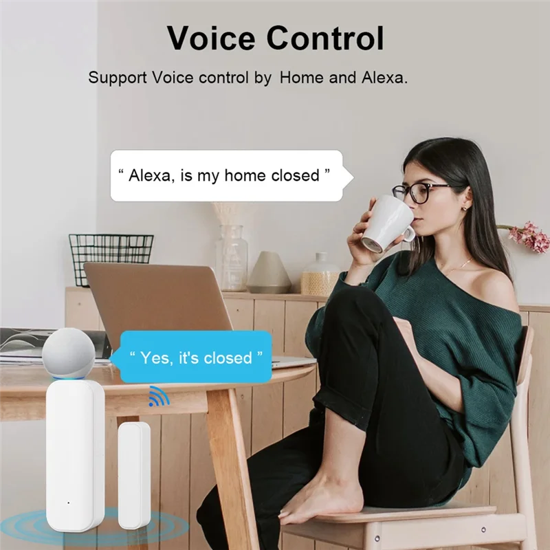 GOOD-Smart Магнитный дверной датчик Zigbee Дверной датчик для домашней безопасности Беспроводной контактный датчик Программируемый с Smart Life