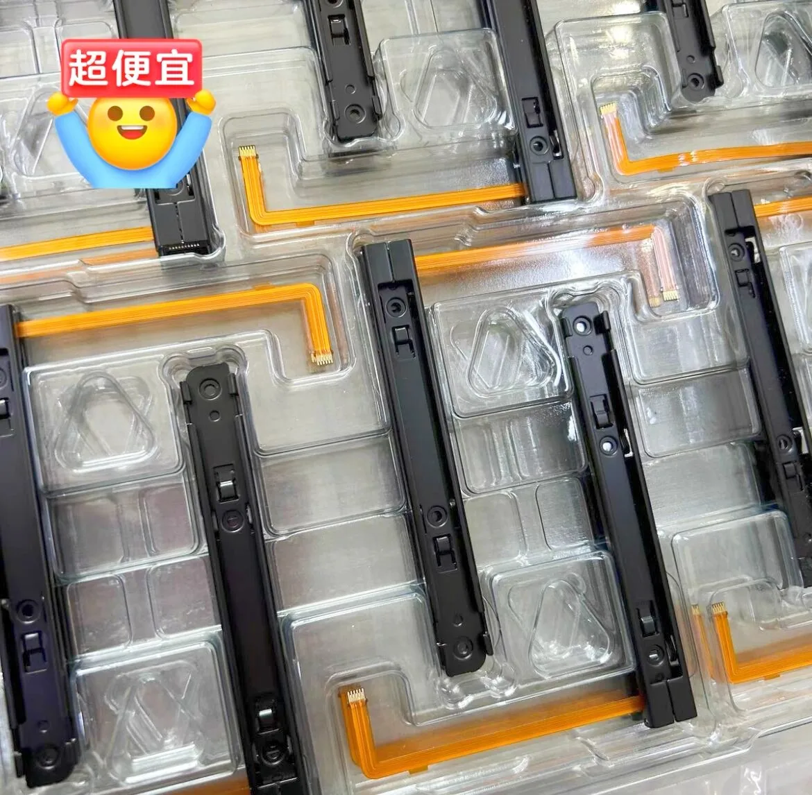 Soporte deslizante de riel de hierro izquierdo y derecho, repuesto Original con Cable flexible de Sensor para Nintendo Switch/consola OLED