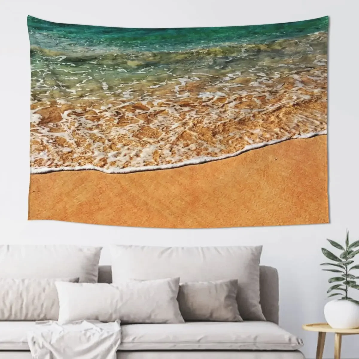 

green ocean waves Tapestry Home Supplies Aesthetic Room Decor Wall Decoration Tapestry