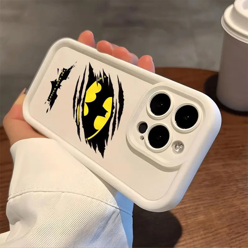 The B-Bat-mans Logo Phone Case for iPhone SE 14 Plus 11 Pro 13 Mini 15ProMax XR 12 Pro 8 7 XS Max Soft Silicone Cover