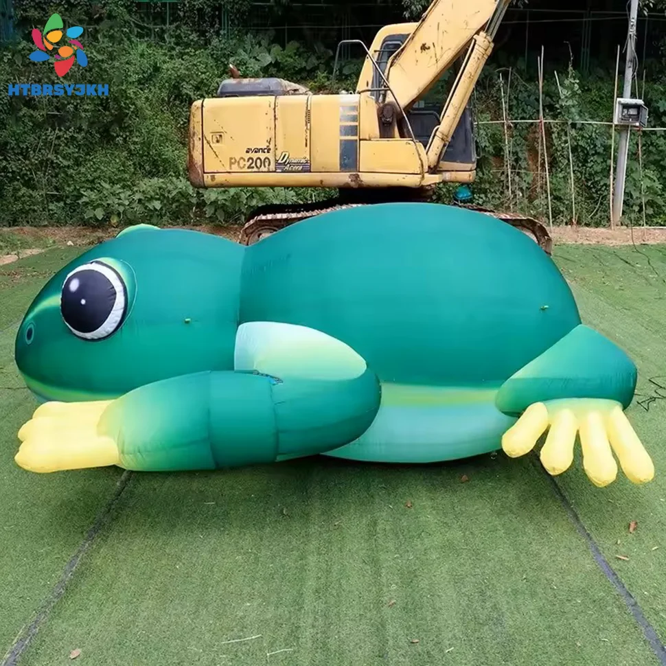 Burbuja inflable gigante de animales de rana de 3 metros de longitud para decoración de escenario al aire libre