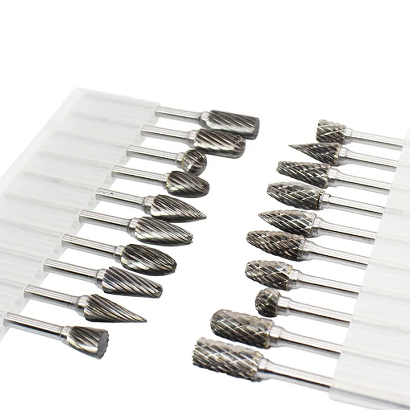 

Rotating file tungsten steel milling head, 3 * 6mm hard alloy tungsten steel grinding head, wood carving tool, durable